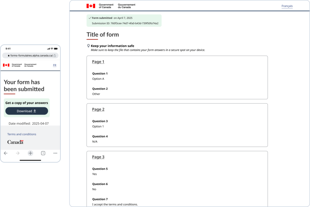 Enabling people to return to a partially filled form – GC Forms ...
