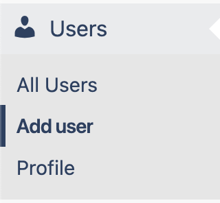 A screenshot of the user settings in GC Articles, with an option to “add user”.