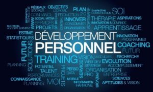 Image d'un nuage de mots sur le Développement personnel (coaching, formation, futur, evolution, soi, plan, innover etc.