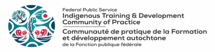 Logo de la Communauté de pratique de la Formation et développement autochtone de la Fonction publique fédérale.